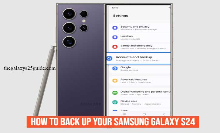 how to back up your samsung galaxy S24