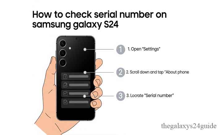 how to check serial number on samsung galaxy s24