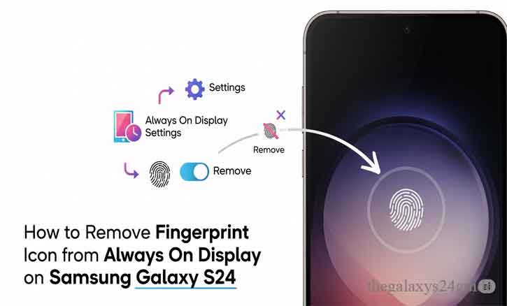 how to remove fingerprint icon from always on display on samsung galaxy s24