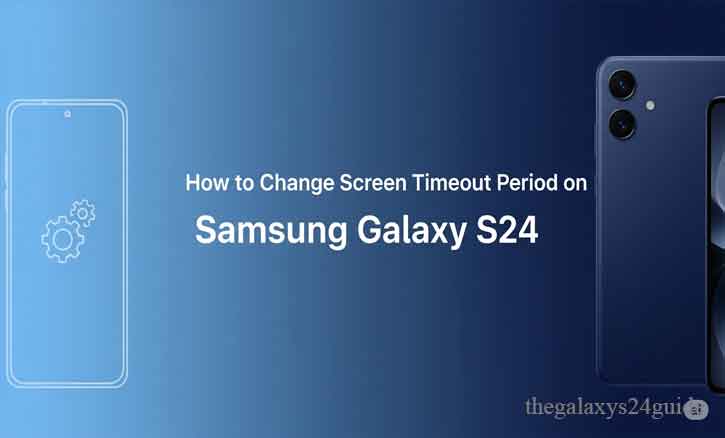 how to change screen timeout period on samsung galaxy s24