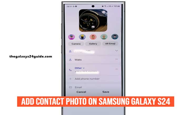 how to add contact photo on samsung galaxy s24