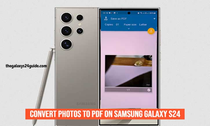 how to convert photos to pdf on samsung galaxy s24