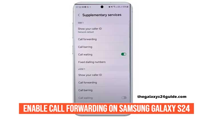 how to enable call forwarding on samsung galaxy s24