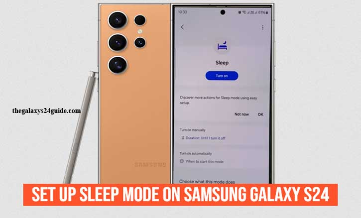 how to set up sleep mode on samsung galaxy s24