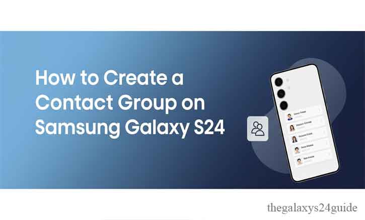 how to create a contact group on samsung galaxy s24