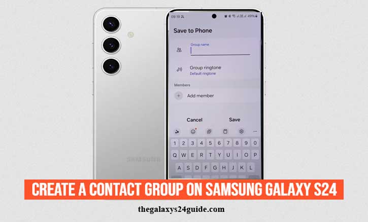 how to create a contact group on samsung galaxy s24