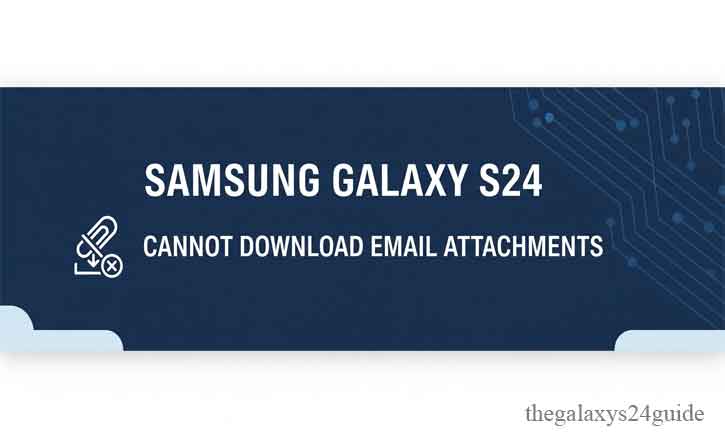 samsung galaxy s24 cannot download email attachments