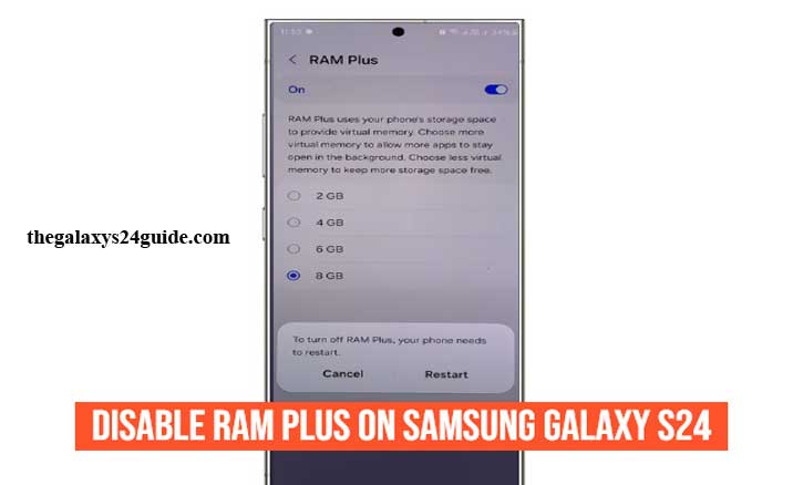 how to disable ram plus on samsung galaxy s24
