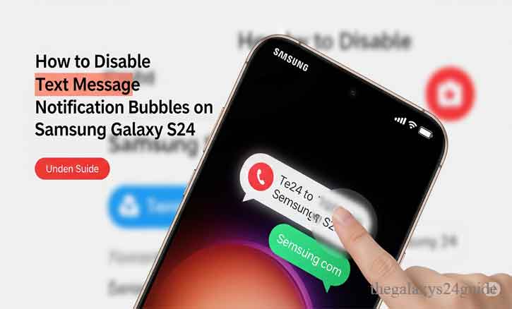 how to disable text message notification bubbles on samsung galaxy s24