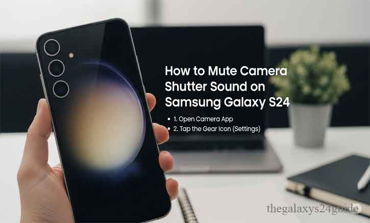 how to mute camera shutter sound on samsung galaxy s24