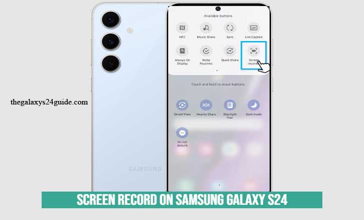 how to screen record on samsung galaxy s24