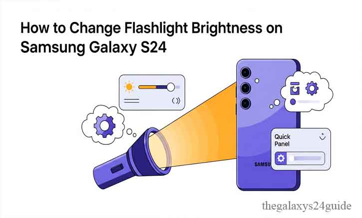 change flashlight brightness on samsung galaxy s24