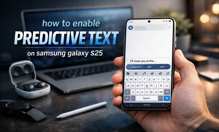 how to enable predictive text on samsung galaxy s25